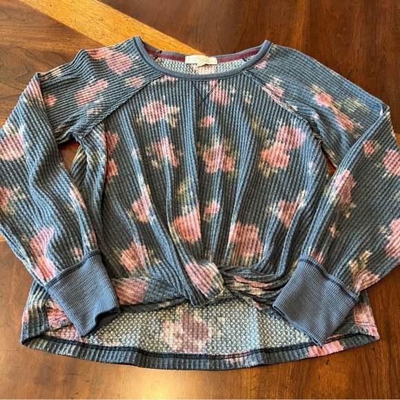 Rewind Juniors Knot Front Thermal Tops - Picture 5 of 7